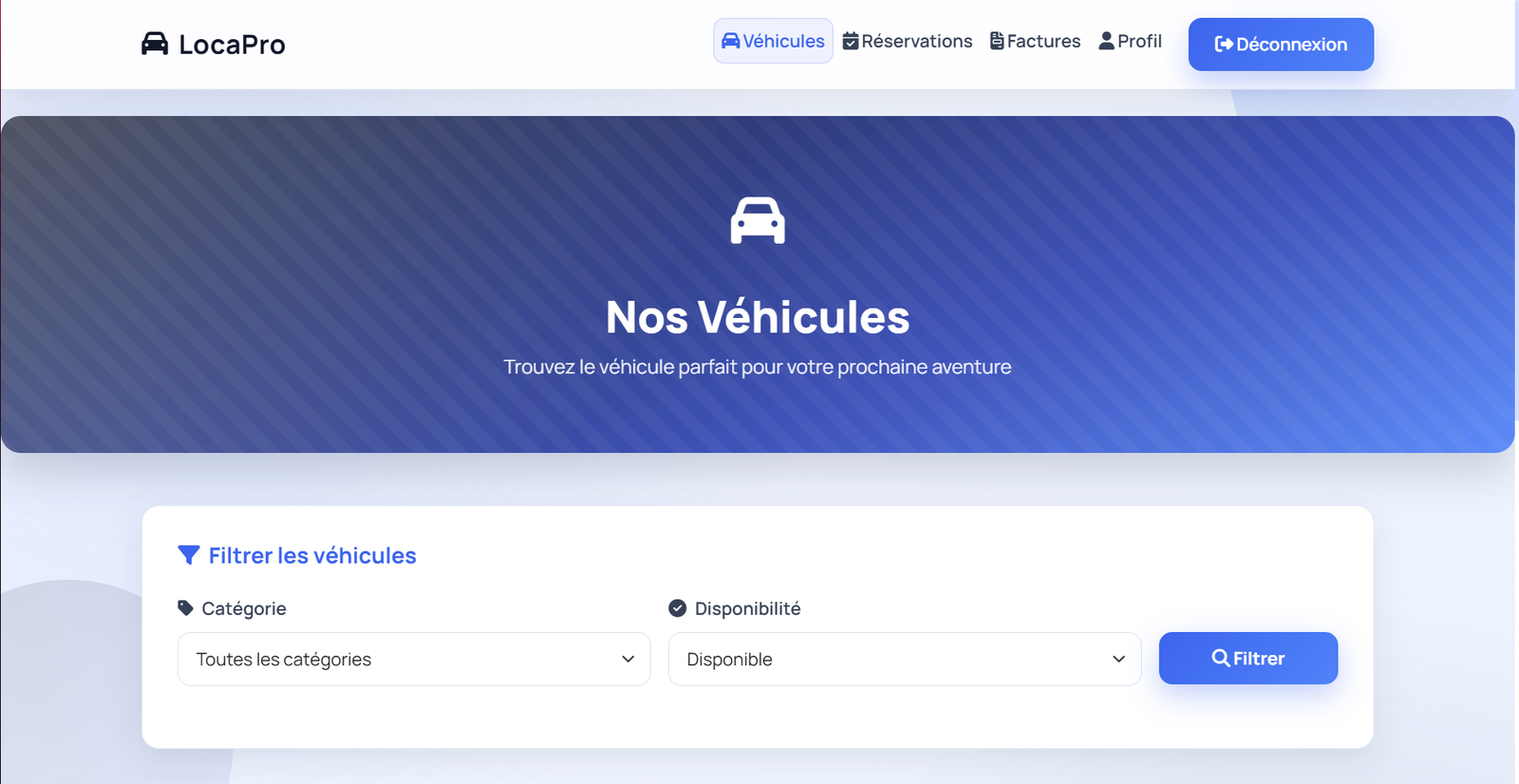 Catalogue véhicules LocaPro